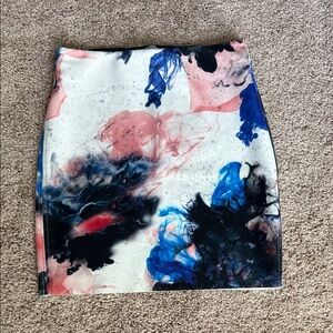 Zara Abstract Print Women's Mini Skirt Bodycon Medium